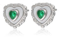 Silver Earrings heart shell 10m