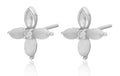 Silver Earrings crystal flower 11.4m