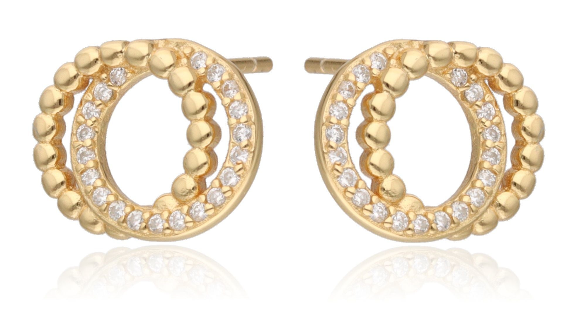 Silver Earrings gold plated 12m