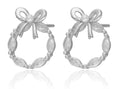 Silver Earrings 13.7m bow