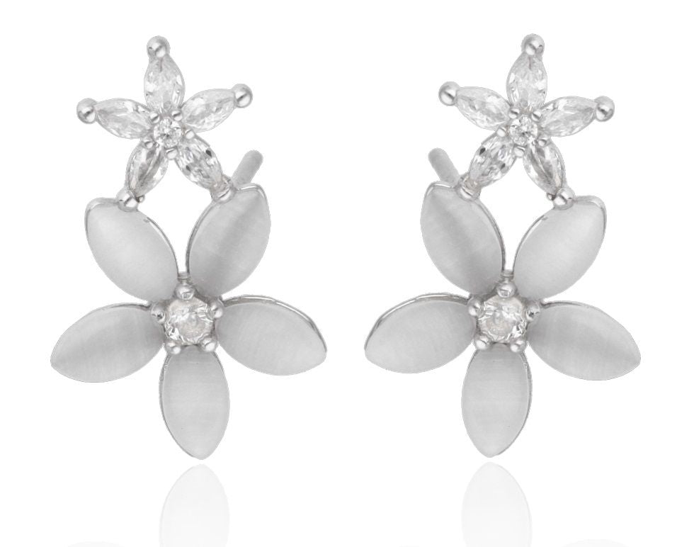 Silver Earrings flower 14.3m
