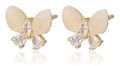 Silberohrringe Schmetterling vergoldet Kristall 8.4mm
