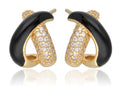 Silver Earrings gold plated enamel 11.6m