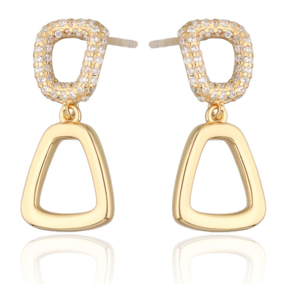 Silver Earrings gold plated 22.5m