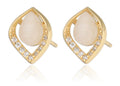 Silver Earrings gold plated crystal 11.6m