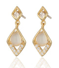 Silver Earrings gold plated crystal 20m