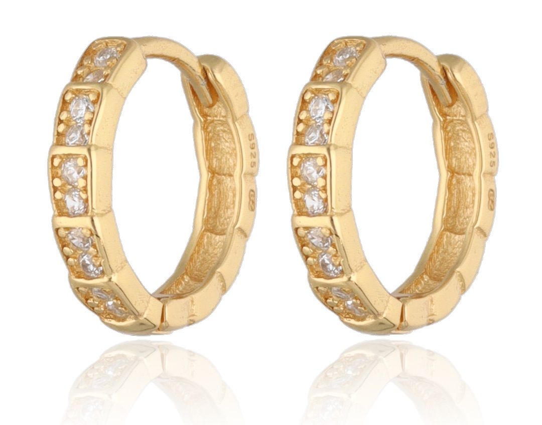 Silver Earrings gold plated 12m