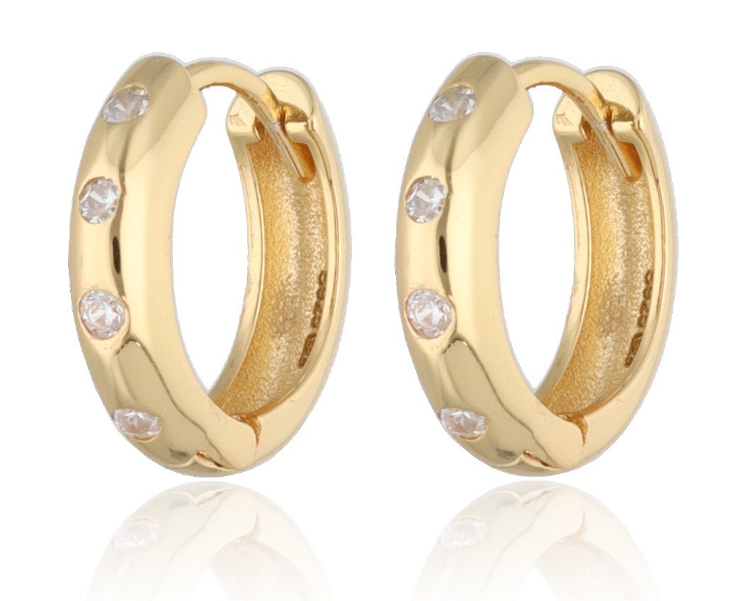 Silver Earrings gold plated 13m
