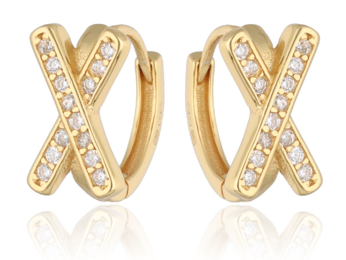 Silver Earrings gold plated 13m