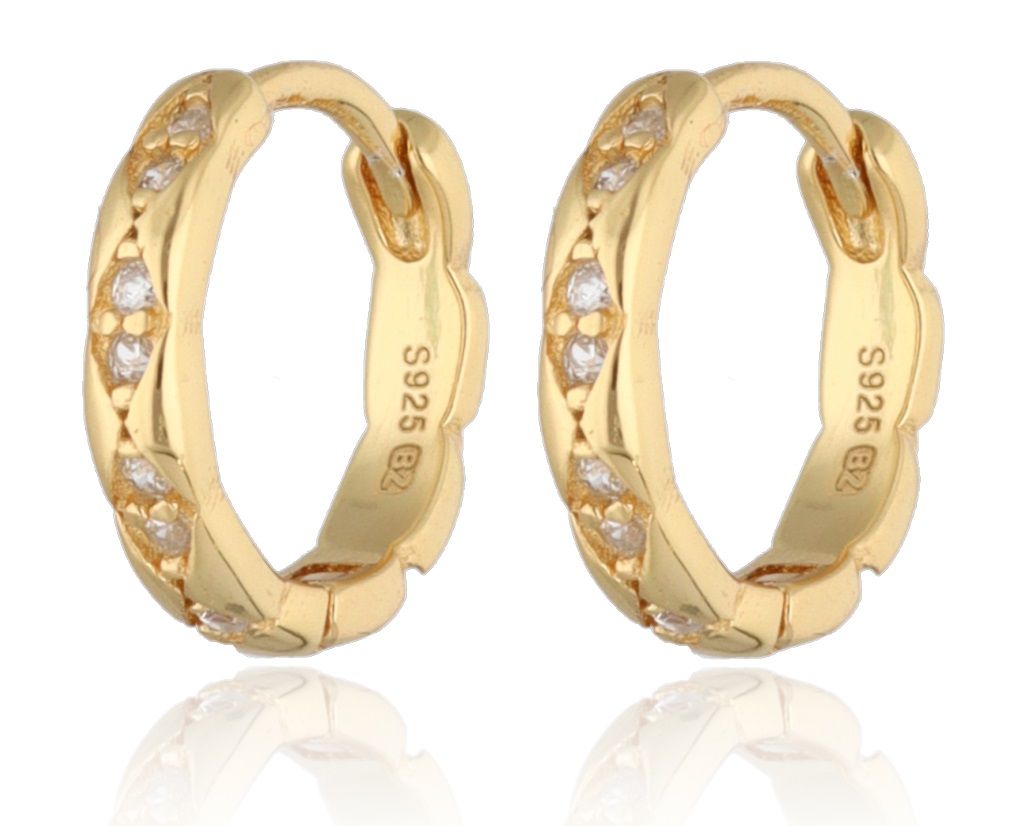 Silver Earrings gold plated 12m