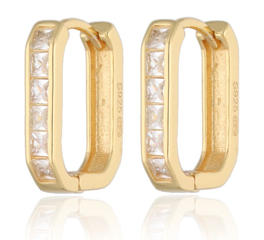 Silver Earrings gold plated 14.8m