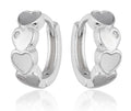 Silver Earrings shell heart 12.5m