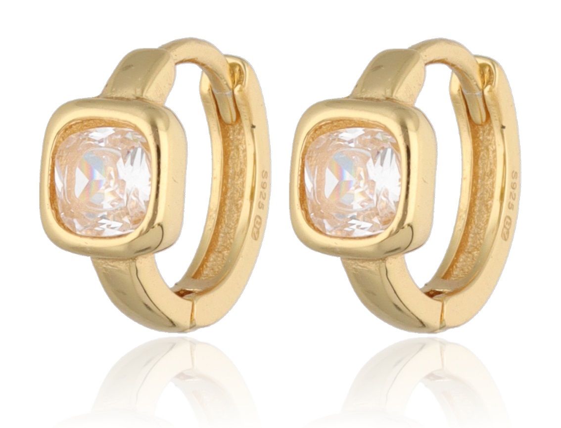 Silver Earrings gold plated 13m
