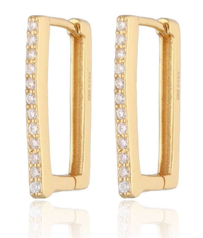 Silver Earrings gold plated 18.6m