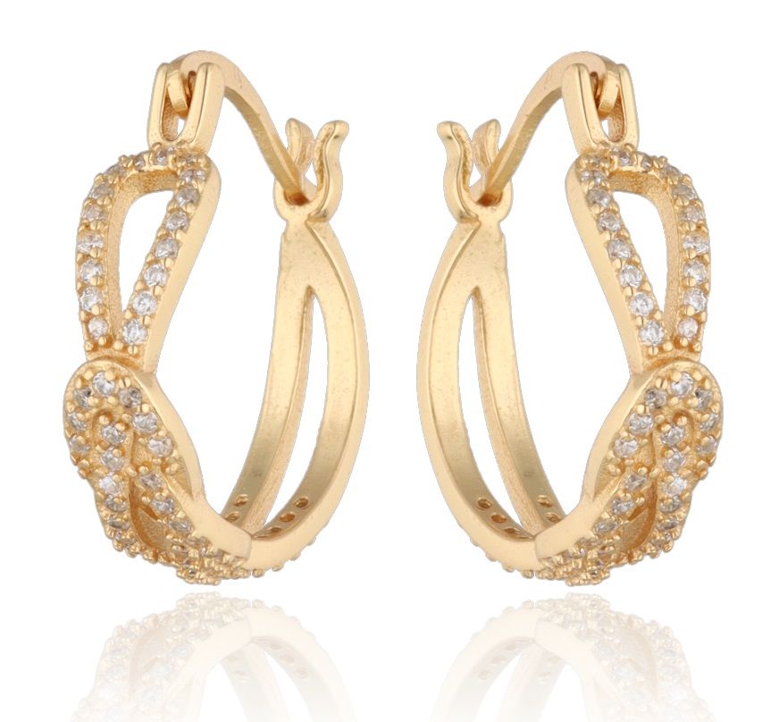 Silver Earrings gold plated 19.2m