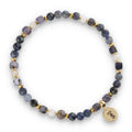Silver Bracelet -30% sodolite, iolite, shell pearl, hematite