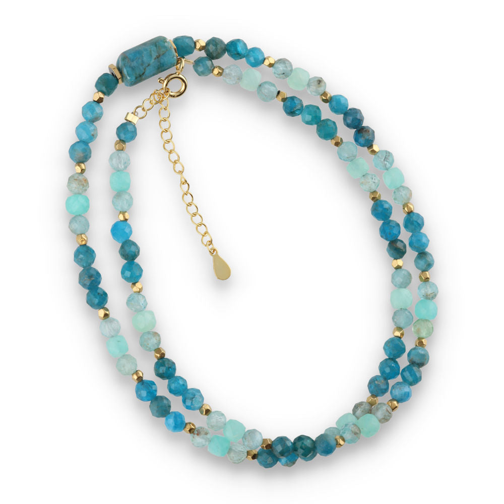Silver Bracelet -30% NECKLACE turquoise, hematite, apatite, amazonite