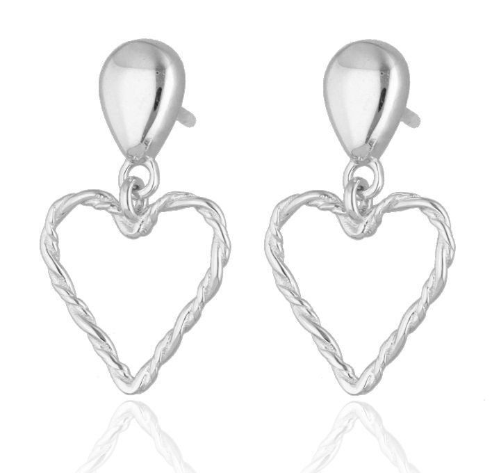 Silver Earrings heart 12m