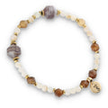 Silver Bracelet -30% pearl, hematite, agate