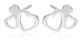 Silver Earrings heart 10m