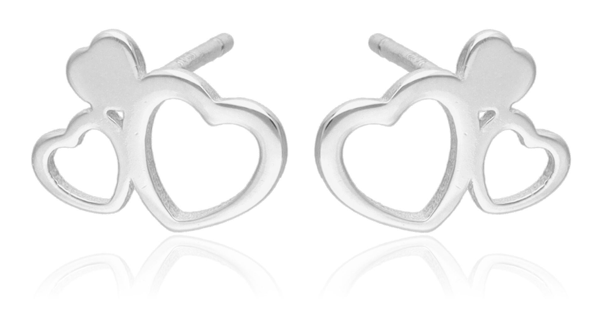 Silver Earrings heart 10m
