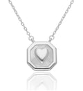 Silver Necklaces 43+3cm heart shell 13m