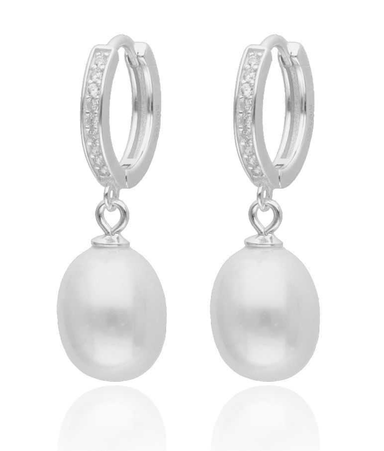 Silver Earrings pearl 12.8m
