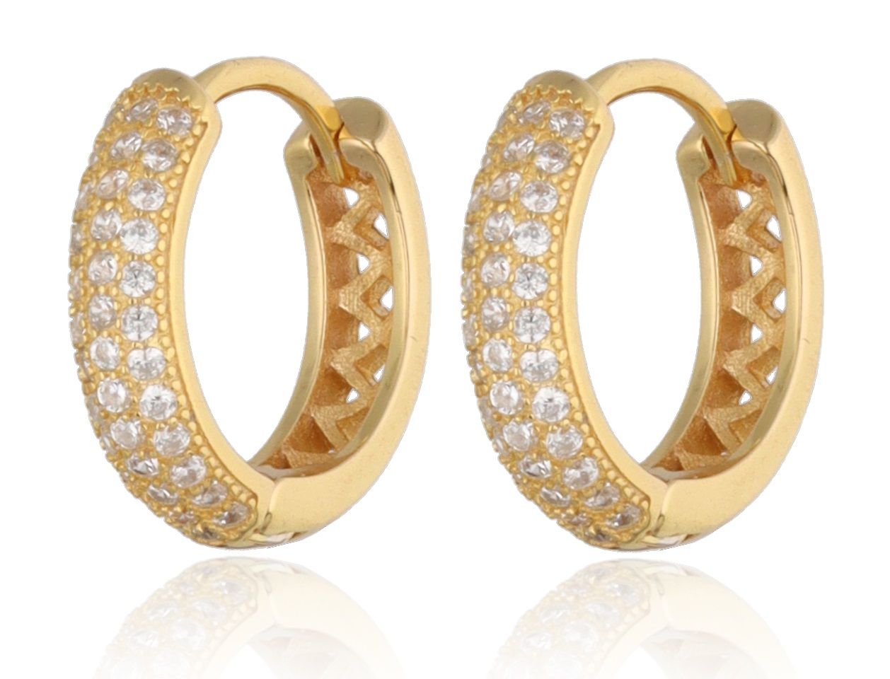 Silver Earrings NEW gold plated 14.5m
