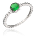 Silver Ring NEW US size #6 #7 #8 6.3m emerald