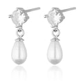 Silver Earrings pearl 19m