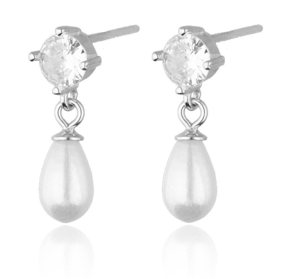 Silver Earrings pearl 19m