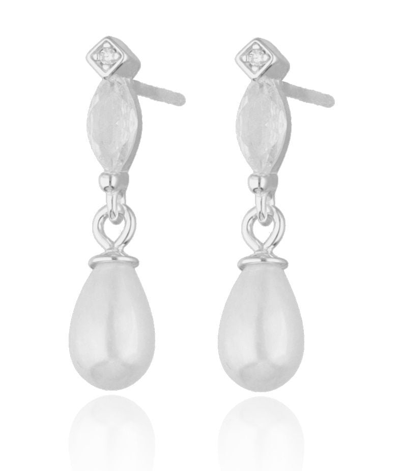 Silver Earrings pearl 19m
