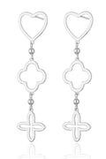 Silver Earrings Moroccan clover