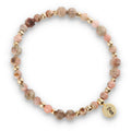 Silver Bracelet -30% rhodochrosite, hematite