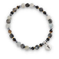 Silver Bracelet -30% labradorite, hematite, terahertz, agate