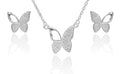 Silver Jewelry Set butterfly 12m 9.8m 43+3cm