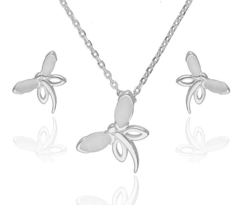 Silberschmuckset 43+3cm Libelle 15.7m 10.4m