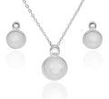 Silberschmuck-Set NEU Muschel 15.3mm 11.9mm 43+3cm