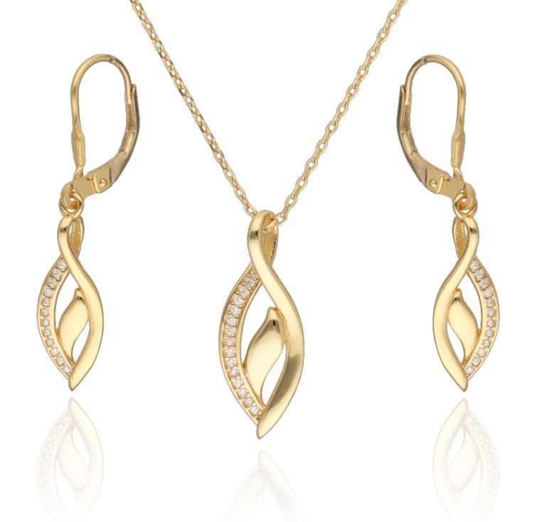 Silver Jewelry Set NEW gold plated English long 25m 20m 43+3cm