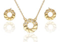 Silberschmuck-Set NEU vergoldet 13 mm 10,3 mm 43+3 cm