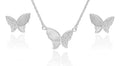 Silberschmuck-Set Länge 43+3 Schmetterling
