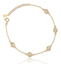 Silver Bracelet NEW gold plated length 16.5+3
