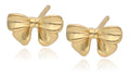 Silver Earrings NEW gold plated bow 10m