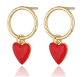 Silver Earrings NEW gold plated heart
