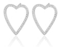 Silver Earrings NEW heart 17.6m