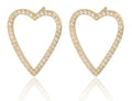 Silver Earrings NEW gold plated heart 17.6m