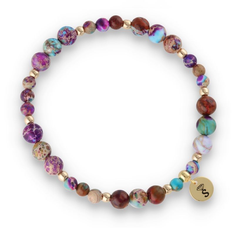 Silberarmband -30 % Hämatit, Jaspis