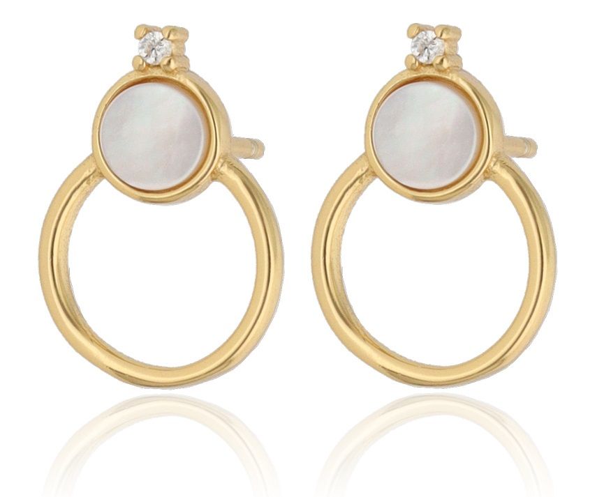 Silver Earrings NEW gold plated 13.6m