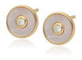 Silver Earrings NEW gold plated 8m shell