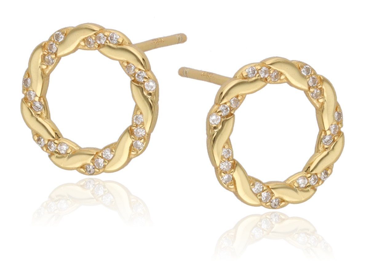 Silver Earrings NEW gold plated 12m